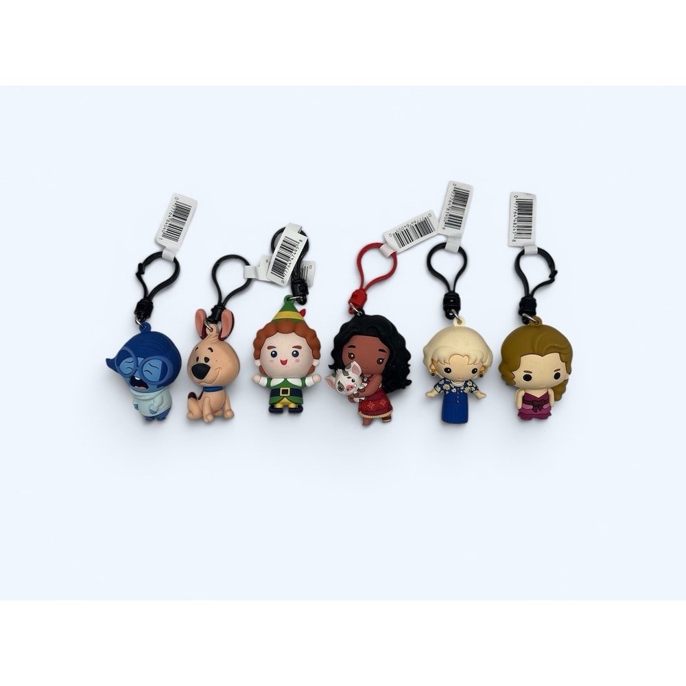 MONOGRAM FIGURAL KEYCHAIN LOT MOANA INSIDE OUT BETTY ELF HERMOINE